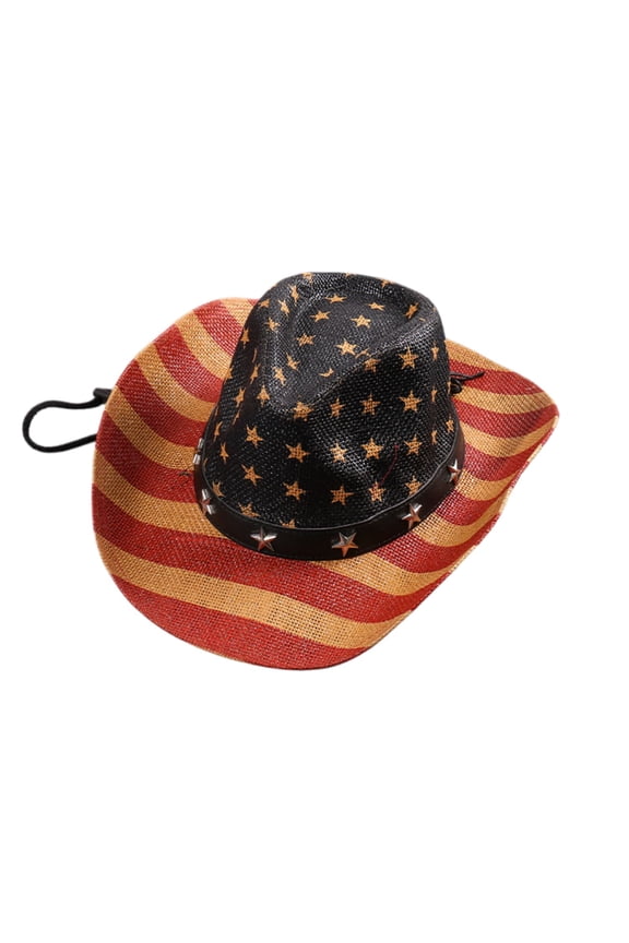 Wide Brim Cowboy Hat, Western Style Sun Hat for Outdoor Activities and Themed Events, Adjustable for Riding Camping and Beach Use