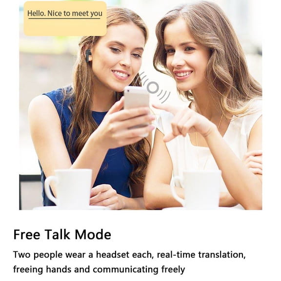 Virelaxpo Wireless Bluetooth Earbuds with Real-Time Translation for 144 Languages, Touch Control, Ideal for Travel and Communication, Bluetooth 5.0