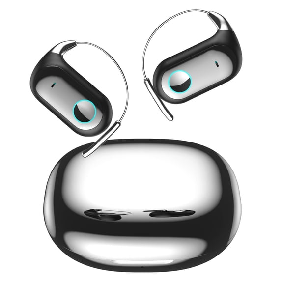 Virelaxpo Wireless Earhook Bluetooth Headphones with AI Translation, Multilingual Support, Ergonomic Design for Running, Outdoor Activities and Business Communications