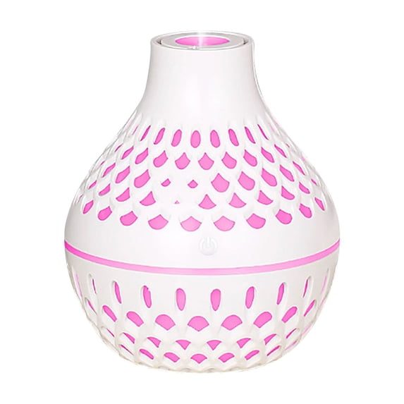 Virelaxpo Wood Grain Ultrasonic Humidifier, 300ml Aroma Diffuser with Colorful LED Lights, Quiet Operation for Home and Office Desk, Essential Oil Diffuser