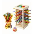 thumbnail image 1 of Virelaxpo Wooden Stick Pulling Game with Acrylic Base - Family Board Game for Skill Development, Fun Activity for All Ages, 1 of 1