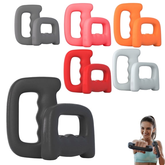 Virenlux Set of 2 Hand Shaped Dumbbells Pair Ergonomic D-Shape Boxing Training Weights Anti-Slip Textured Coating Compact Balanced for Shadowboxing Speed Drills Home Gym Workouts