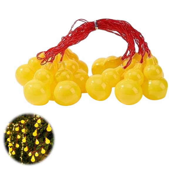 Virenlux Solar Powered String Lights Outdoor 16.4ft 18 LED Gourd & Vine Indoor Fairy Lights 8 Modes Auto On/Off Waterproof Decor for Garden Patio Balcony Courtyard Evening Gatherings