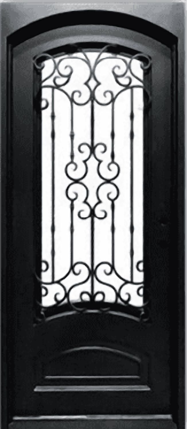 Virga Iron Door with Eyebrow Panel
