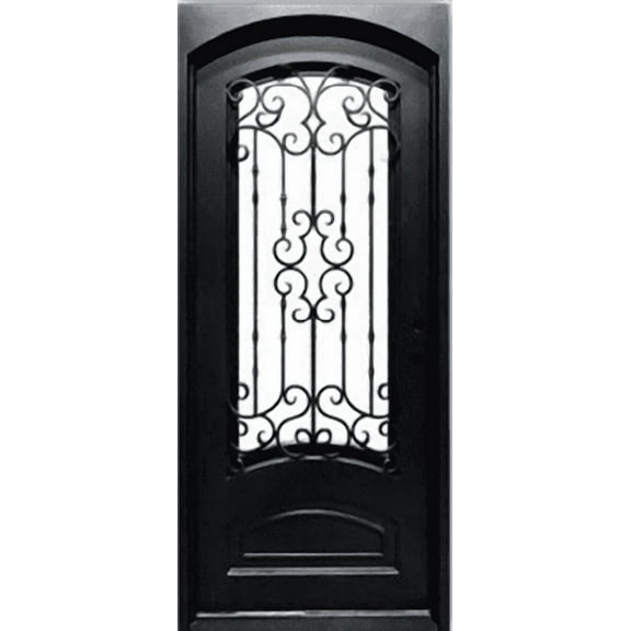 Virga Iron Door with Eyebrow Panel