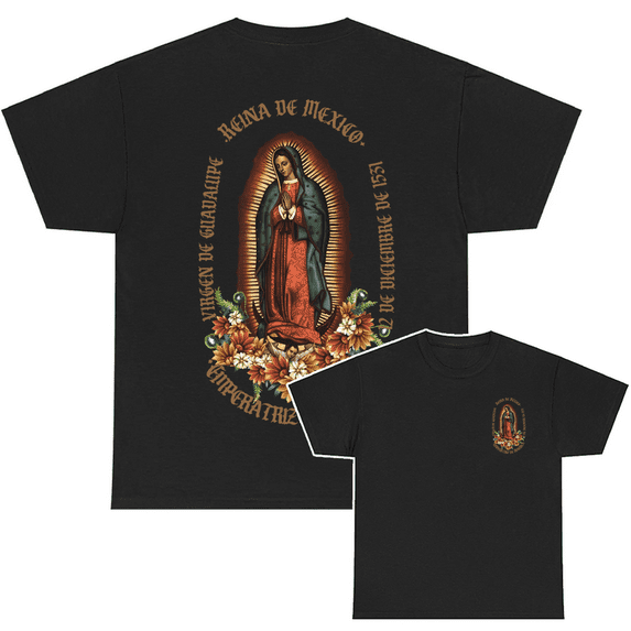 Virgen de Guadalupe Essential T-Shirt ,Virgin Mary Our Lady of Guadalupe Tees 2 Sided Unisex