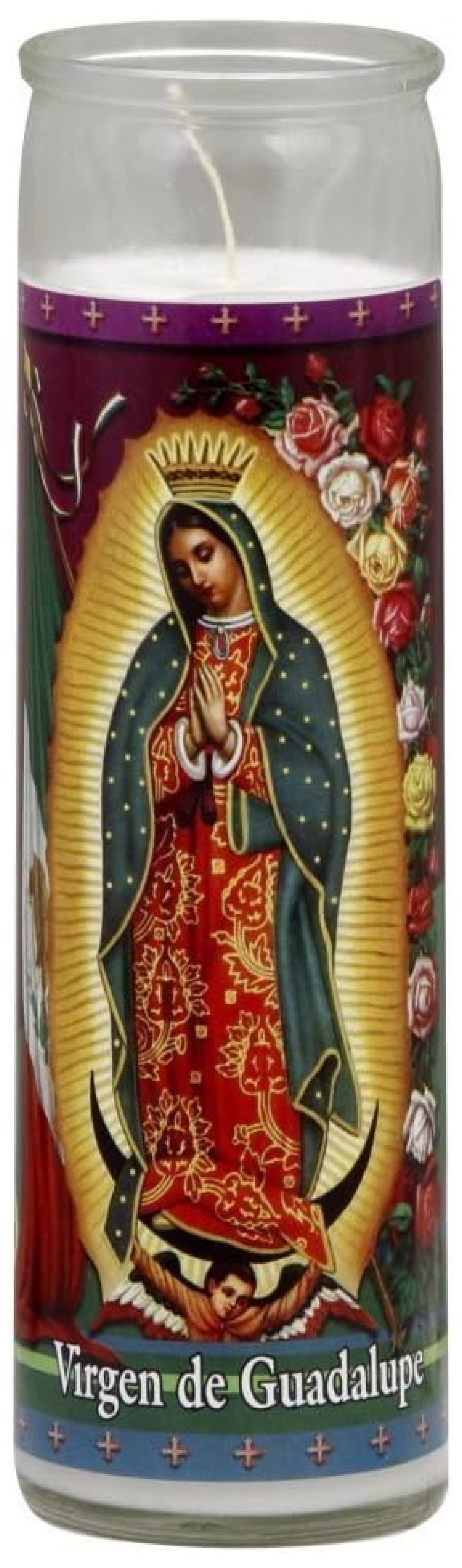 Virgen de Guadalupe White 2 Pack Set Religious Candles