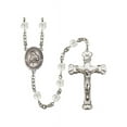 thumbnail image 1 of Virgen de la Divina Providencia Silver-Plated Rosary 6mm April Crystal Fire Polished Beads Crucifix Size 1 5/8 x 1 medal, 1 of 1