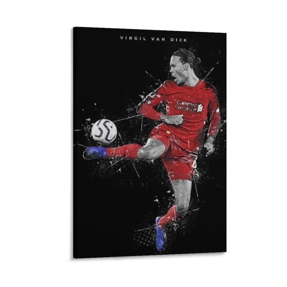 Virgil Van Dijk Canvas Poster Canvas Wall Art Poster Decorative Bedroom Modern Home Print Picture Artworks Posters 16x24inch(40x60cm)
