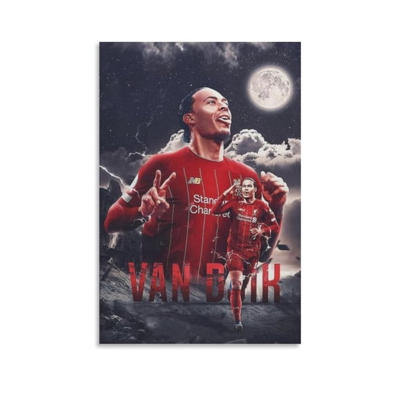 Virgil Van Dijk Canvas Poster Canvas Wall Art Prints Poster Gifts Photo Picture Painting Posters Room Decor Home Decorative 12x18inch(30x45cm)