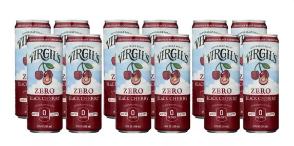 Virgil's Zero Sugar Black Cherry 12ounce (Pack of 12) - Walmart.com