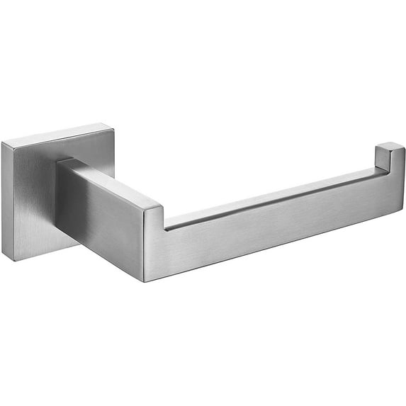 VirgilSon Toilet Roll Holder Paper Holders Stainless Steel Tissue Hanger Wall Mounted Screws Mounting for Bathroom and Kitchen Accessory Square 304 Stainless Steel (Brushed Silver)
