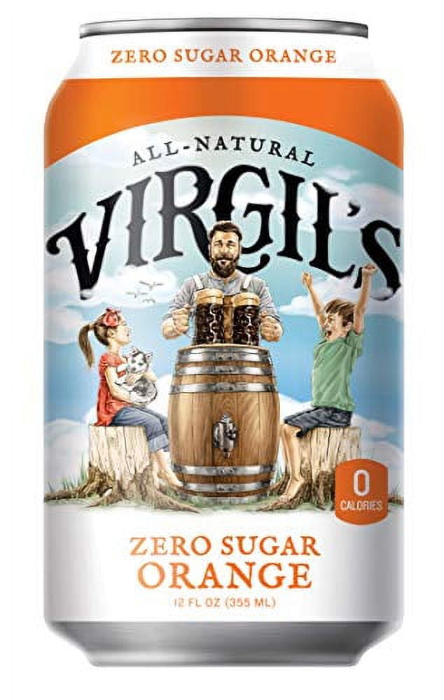 Virgils 320798 72 oz Zero Sugar Orange Soda, 6 Per Pack - Pack of 4