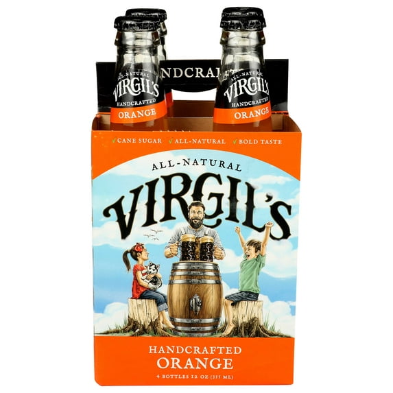 Virgils Orange Cream Soda, 12 Ounce - 4 per pack -- 6 packs per case.