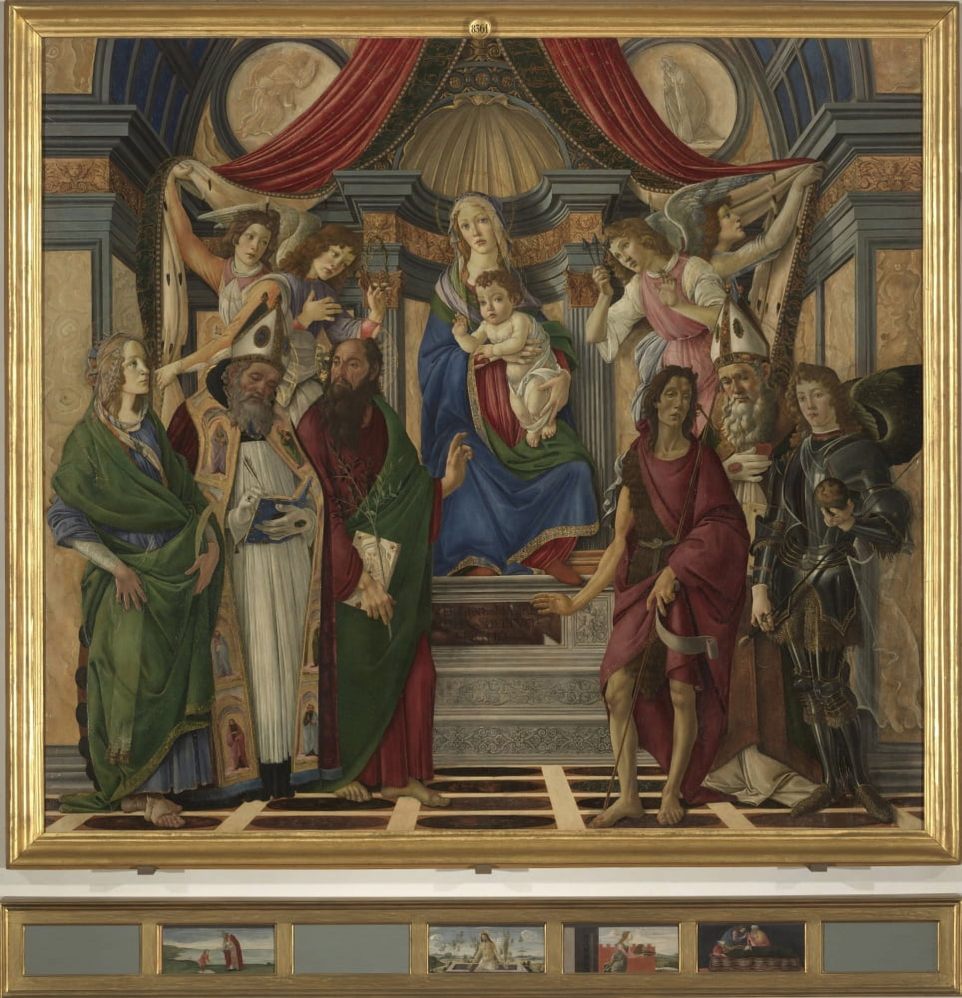 Virgin And Child With Saint Catherine Of Alexandria Canvas Art - (18 x 24)