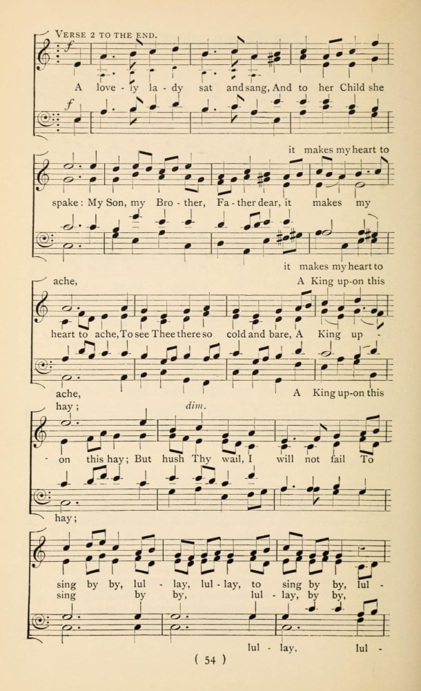 Virgin & Child 2 Christmas Carols New & Old 1850 Canvas Art -  (18 x 24)