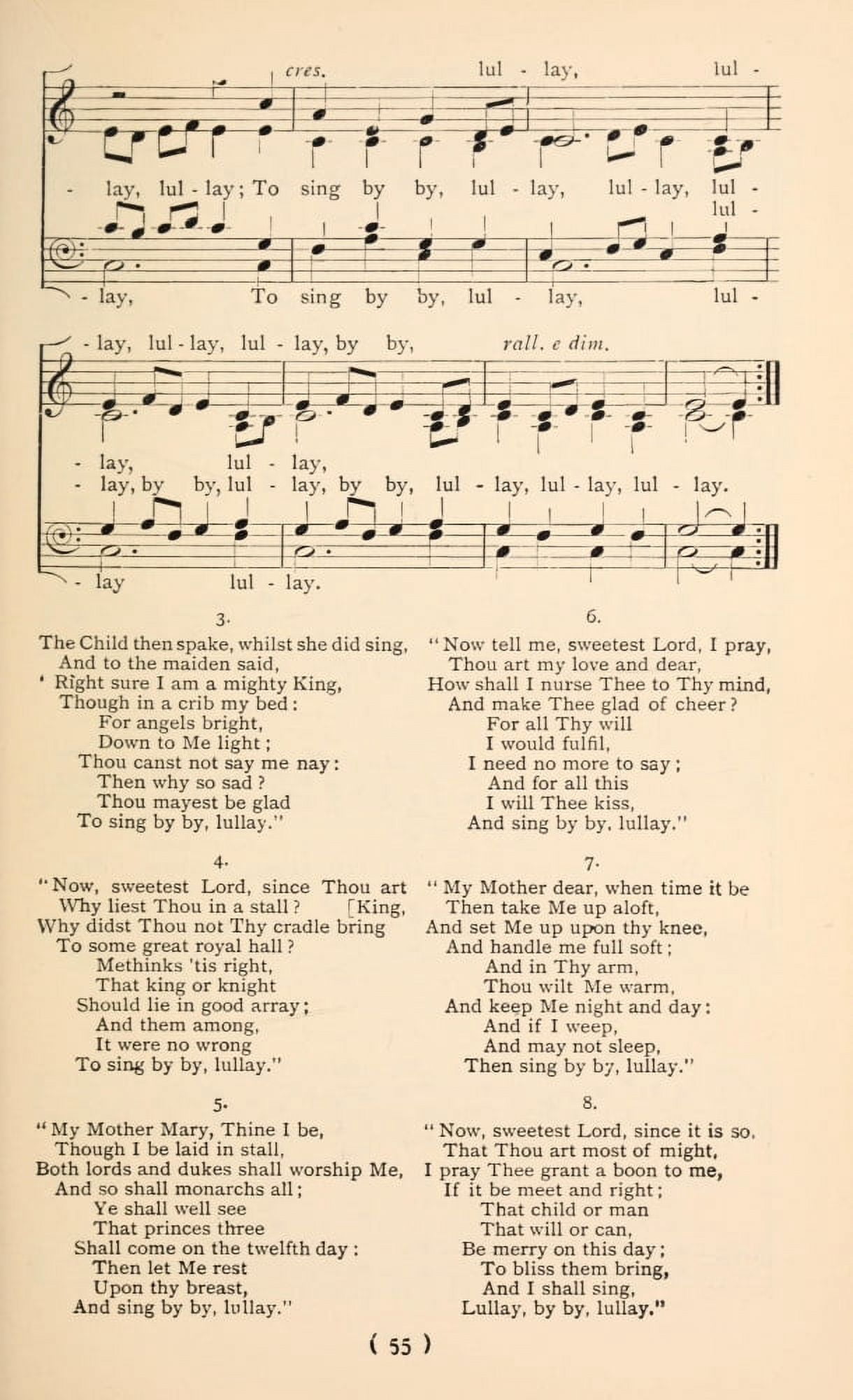 Virgin & Child 3 Christmas Carols New & Old 1850 Canvas Art -  (18 x 24)