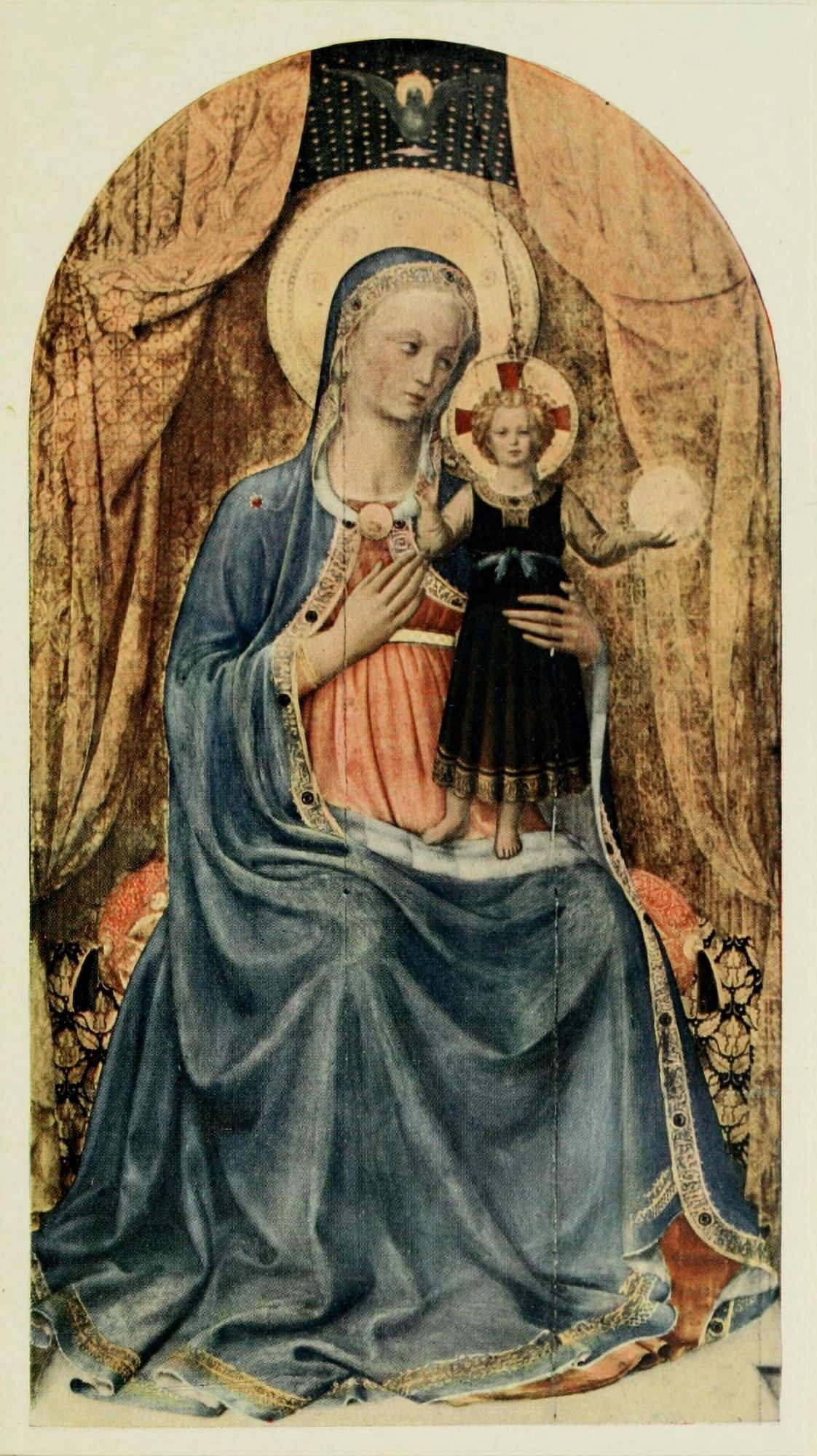 Virgin & Child History of Painting 1912 Canvas Art - Fra Angelico (18 x 24)