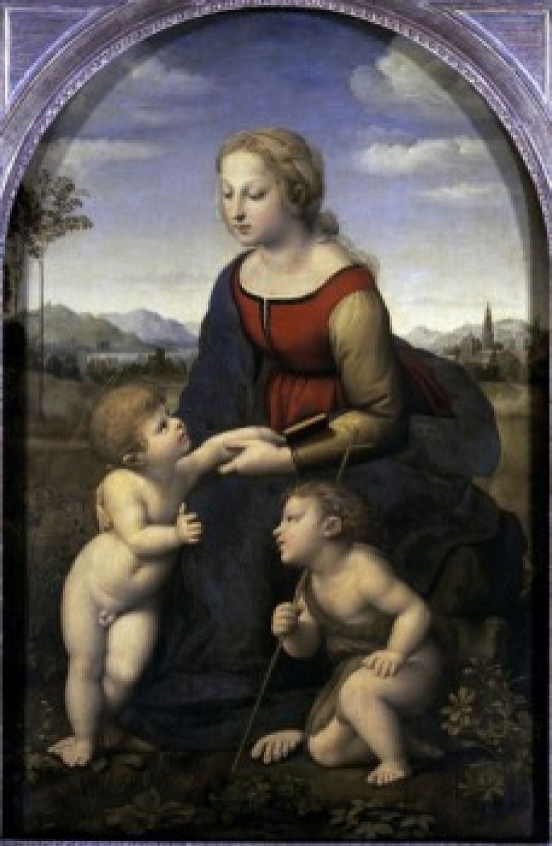 Virgin & Child with the Infant St John the Baptist 1507 Raphael (1483-1520Italian) Musee du Louvre Paris Canvas Art - Raphael (24 x 36)