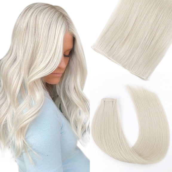 Virgin Genius Weft #60A Ash Blonde 18 Inch