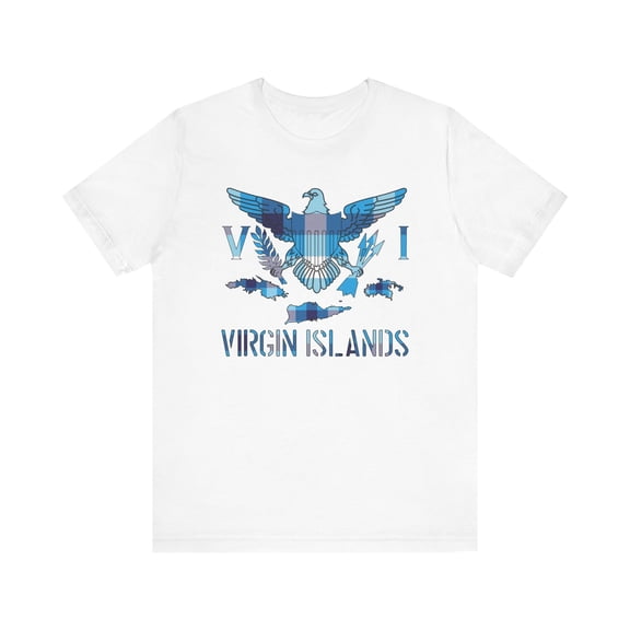 Virgin Islands Blue Madras T-Shirt – USVI Flag Shirt for Men & Women, VI Cultural Heritage Souvenir Tee