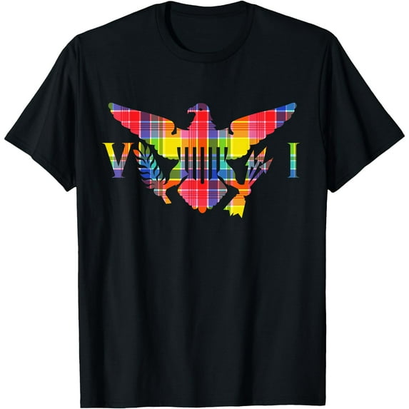 Virgin Islands Madras VI Flag Unisex T-Shirt for Men Women Kids Toddler