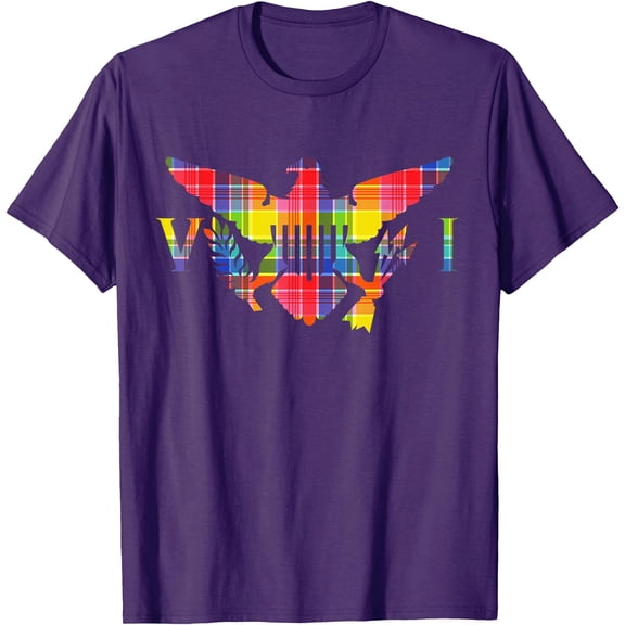 Virgin Islands Madras VI Flag Unisex T-Shirt for Men Women Kids Toddler