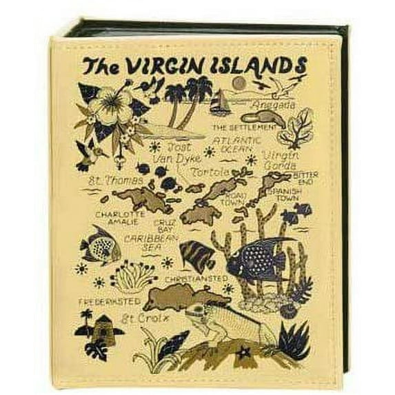 Virgin Islands Map Embossed Photo Album 100 Photos / 4x6
