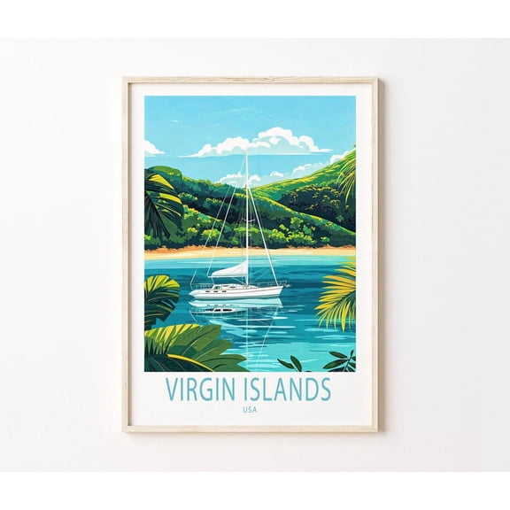 Virgin Islands Usa Beach Travel Wall Art Home Decor