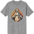 thumbnail image 1 of Virgin Mary  Adult Heather Gray Crew Neck Short Sleeve Tee-XL, 1 of 2