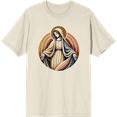 thumbnail image 1 of Virgin Mary  Adult Natural Crew Neck Short Sleeve Tee-Medium, 1 of 2