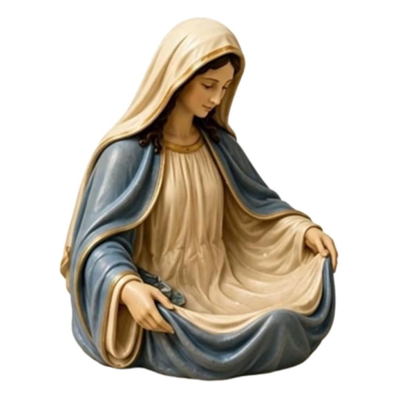 Virgin Mary Catchs All Bowl, Mother Mary Decorative Trinket Bowl, Catholic Decor Storage Tray for Rosary Jewelry Keys, Religious Tabletop Ornament for Entryway Desk Organizer 1pc