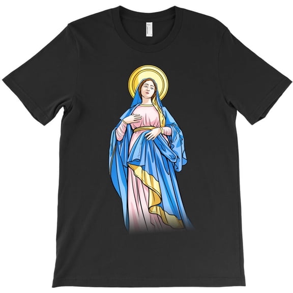 Virgin Mary Christian Catholic Themed Funny and Cute Themed Gift for a H37792 T-Shirt, for Men and Women, Up to Size 5XL