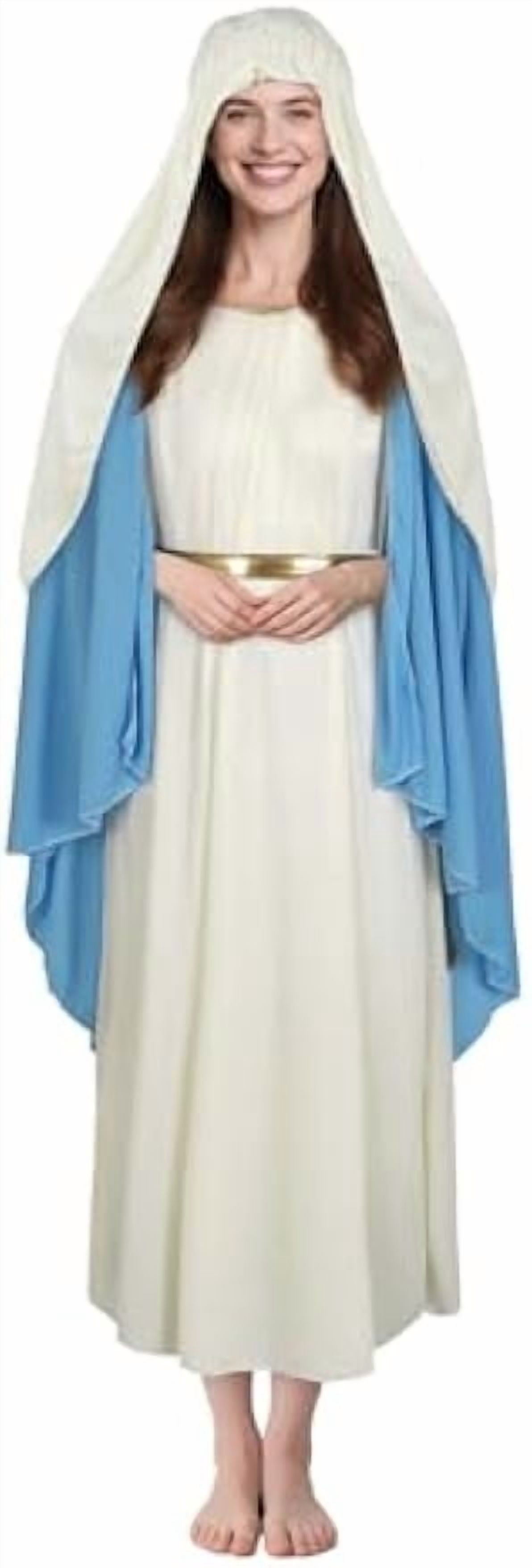 Virgin Mary Costume Adult Robe For Women Easter Halloween Cosplay ...