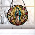 thumbnail image 1 of Our Lady of Guadalupe Faux Stained Glass Suncatcher, Virgin Mary Window Hanging Ornament Religious Home Decor, Gift For Christain Home Décor, 1 of 5