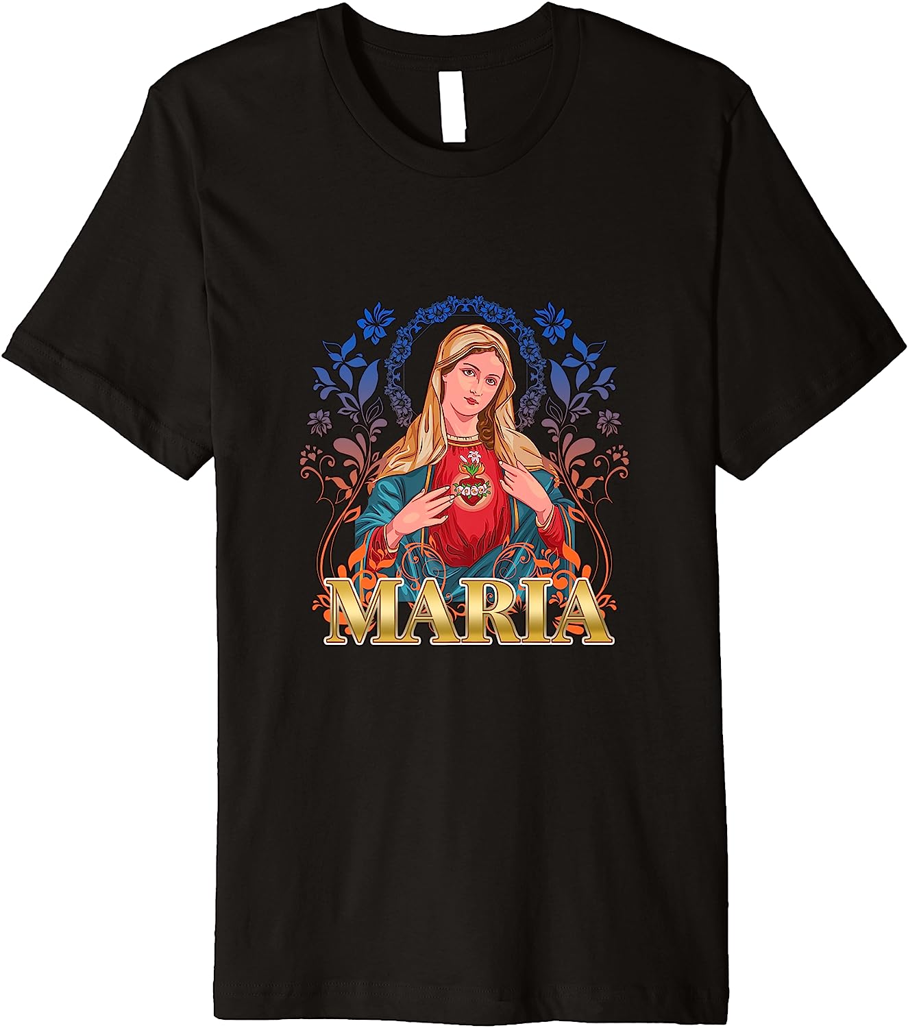 Virgin Mary Immaculate Heart Premium T-Shirt - Walmart.com