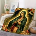thumbnail image 1 of Virgin Mary-Inspired Flannel Throw Blanket Ultra-Soft Lightweight & Cozy for Couch Bed Camping & Travel Perfect Gift for All Seasons, 1 of 5