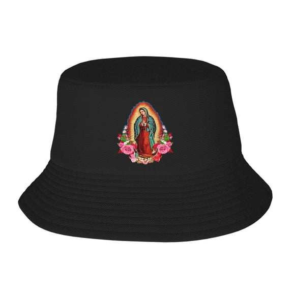 Virgin Mary Our Lady Of Guadalupe Bucket Hat For Womens And Mens Outdoor Beach Fisherman Hat Sun Hat