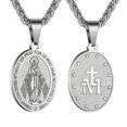 thumbnail image 1 of Virgin Mary Pendant Necklace Protective Religious Amulet Jewelry For Men and Women, 1 of 5