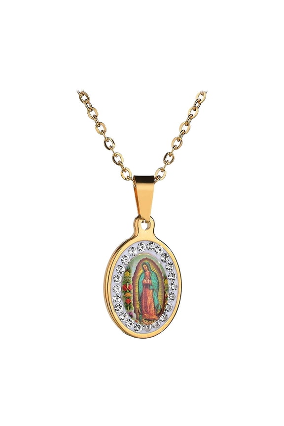 Virgin Mary Pendant Necklace Stylish Virgin Mary Charm Pendant For Women Men Golden