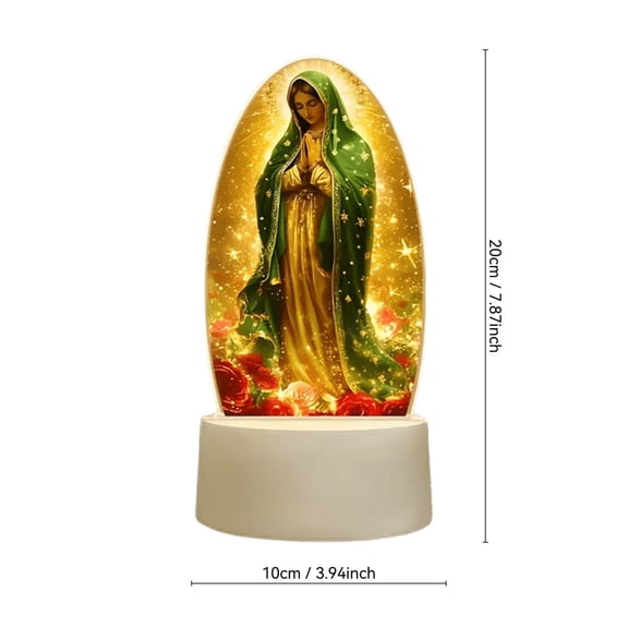 Virgin Mary Prayer Night Light,Altar para La Virgen De Guadalupe,Guadalupe Virgin Prayer Lamp,LED Table Lamp of Mary Devotional,Gift for Christmas Birthday