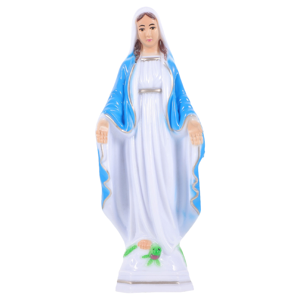 Blessed Virgin Mary Statue - Catholic Religious Figurine For Home Altar Decor, 5.11x5.11x13.76in