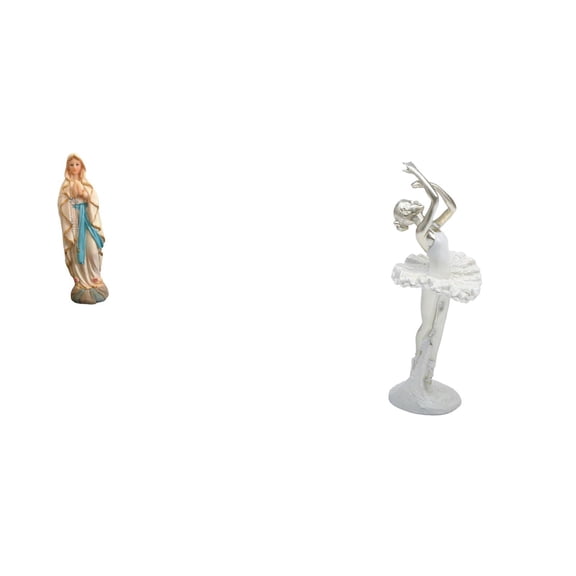 Virgin Mary Statue Luther Figurine Dancing Girl Sculpture Durable Resin for Office Table Fireplace Entryway Decor