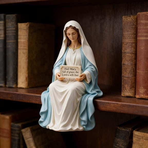 Virgin Mary Statue,Mary Statue,Our Lady of Grace Statue - Resin Hand-Painted Virgin Mary Figure,Religious Gift of Home Decor,Religious Sacraments Statues and Religious(B)