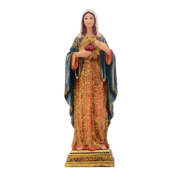 Virgin Mary Statue Sacred Heart Figure Resin Sculpture Savior