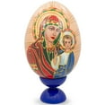 thumbnail image 1 of Virgin Mary and Jesus Icon Wooden Easter Egg Figurine 7.25 Inches, 1 of 3