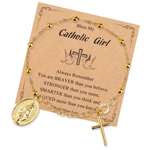 Virgin Marys Rosary With Crosses Pendant Alloy Religious Jewelry For Daily Wear And Spiritual Occasions