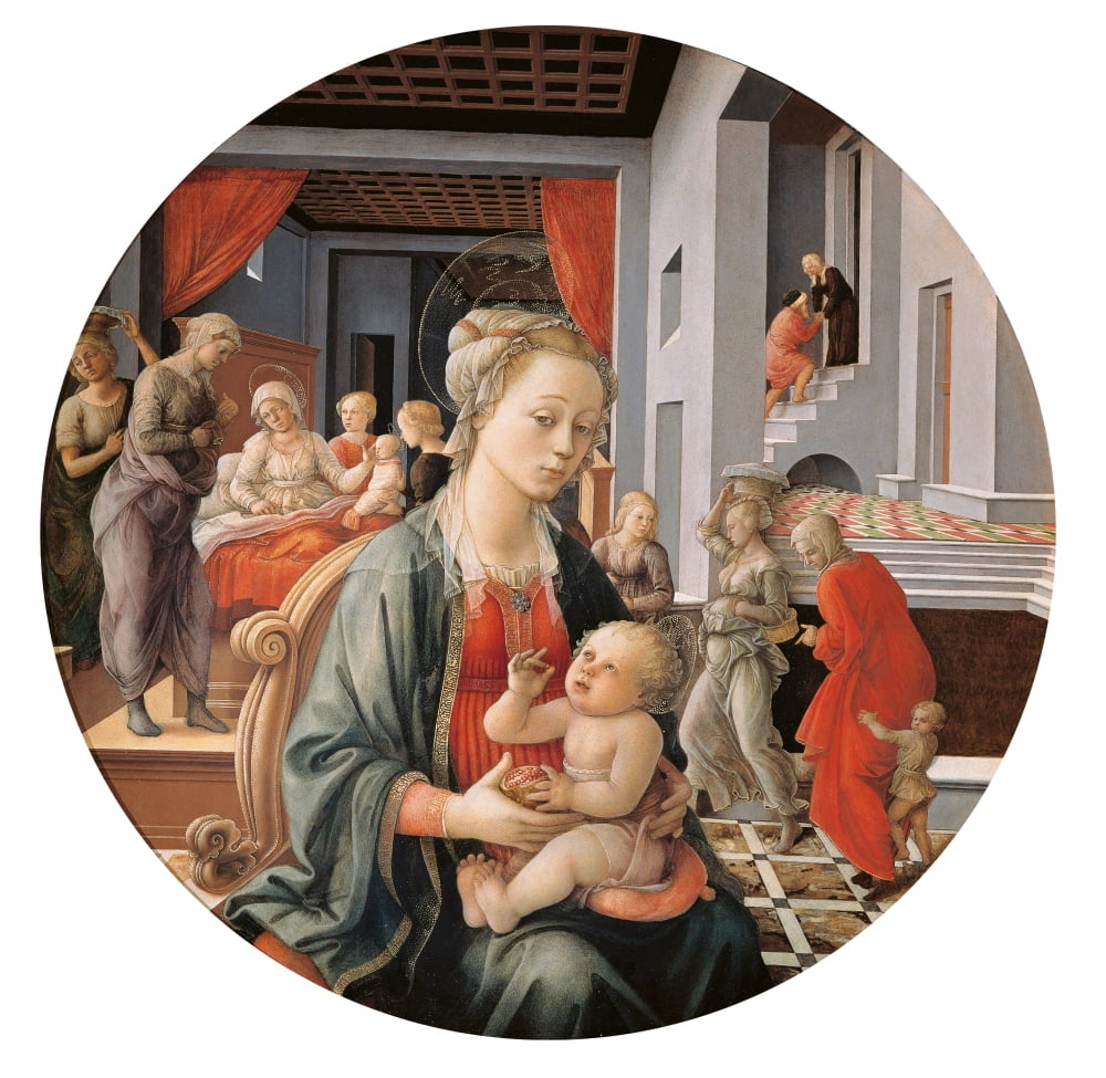Virgin With The Child And Scenes From The Life Of St Anne Canvas Art -  (24 x 18)