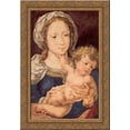 thumbnail image 1 of Virgin and Child 19x24 Gold Ornate Wood Framed Canvas Art by Mabuse, Jan Gossaert, 1 of 2