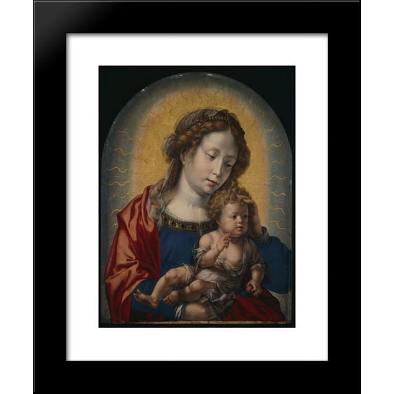 Virgin and Child 20x24 Framed Art Print by Mabuse, Jan Gossaert